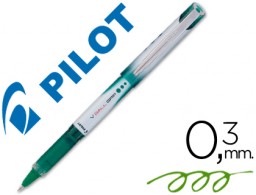 Bolígrafo roller Pilot V-ball Grip tinta verde 0,5 mm.